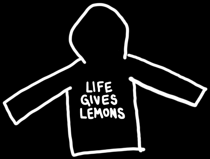 lemon hoodie schwarz